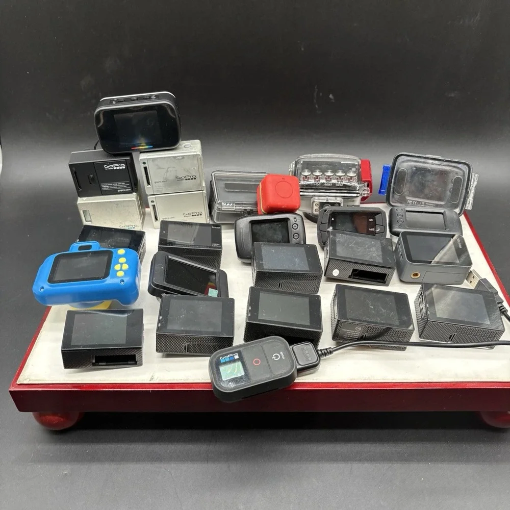 Lot 24 Action Cameras GoPro Hero Polaroid 4K Waterproof Bundle Parts Repair